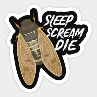 Cicada: Sleep Scream Die Sticker